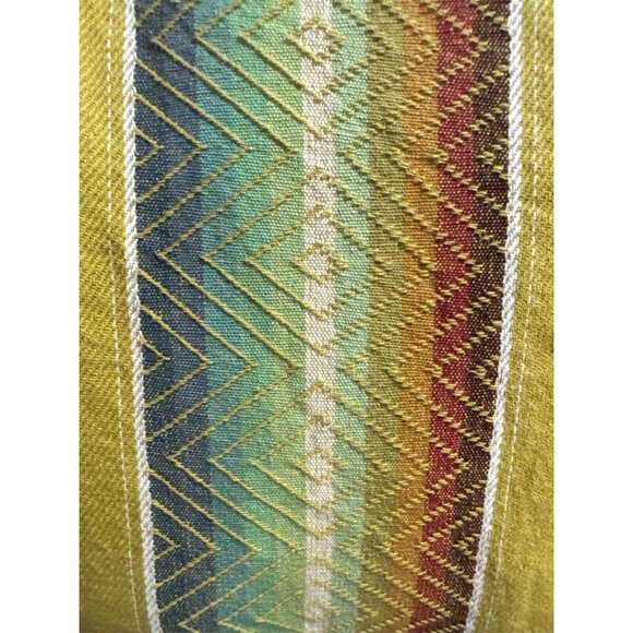 Lucky & Blessed Deep V Striped Top 3/4 Sleeve Boho Western Plus Sz 2X Vintage - Picture 7 of 7